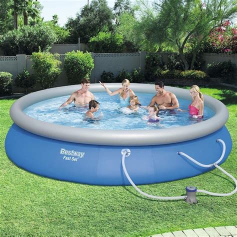 fast set swimming pool|bestway 15ft fast set pool.